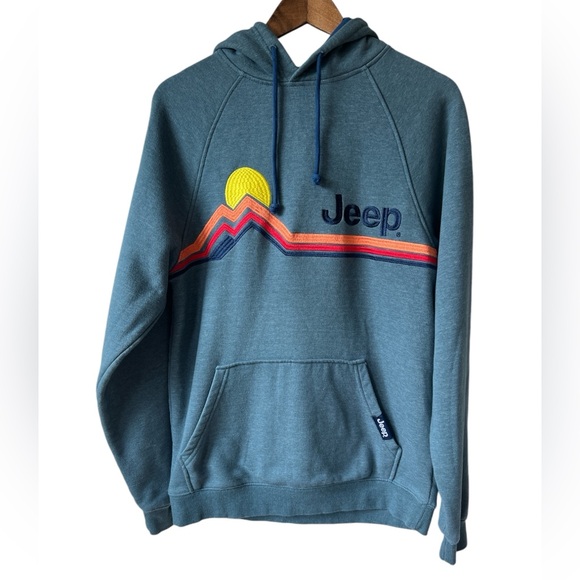 SOLD Buck-Wear JEEP - MOUNTAIN STRIPE RAGLAN HOODIE - Picture 2 of 8